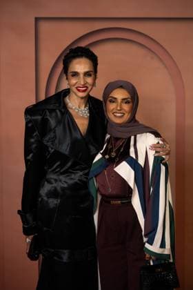 Celebs Attend Inaugural Franca Fund Gala - Doha L-R : Farida Khelfa and Fatma Al Remaihi arrive to the Franca Fund Gala at the Museum of Islamic Art, in Doha, Qatar, on November 23, 2025. Photo by Balkis Press ABACAPRESS.COM Doha United Arab Emirates  Copyright: xBalkisxPress ABACAx