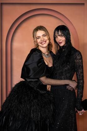 Celebs Attend Inaugural Franca Fund Gala - Doha L-R : Natalia Vodianova and Mariacarla Boscono arrive to the Franca Fund Gala at the Museum of Islamic Art, in Doha, Qatar, on November 23, 2025. Photo by Balkis Press ABACAPRESS.COM Doha United Arab Emirates  Copyright: xBalkisxPress ABACAx