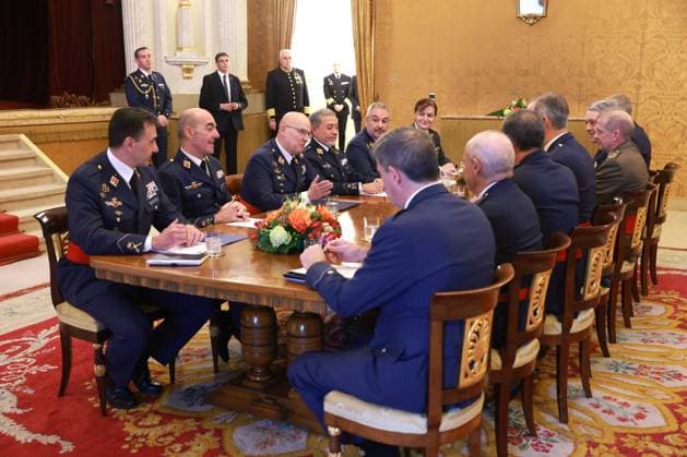 Spanish King Felipe VI during a meeting with General de Brigada y Contralmirantes in Madrid on Monday, 24 November 2025 Cordon Press 