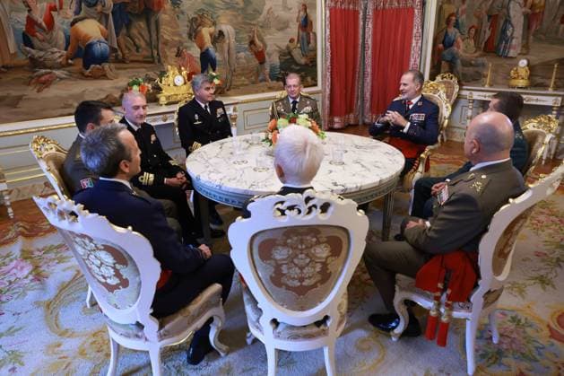 Spanish King Felipe VI during a meeting with General de Brigada y Contralmirantes in Madrid on Monday, 24 November 2025 Cordon Press 