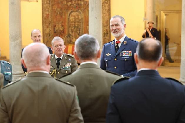 Spanish King Felipe VI during a meeting with General de Brigada y Contralmirantes in Madrid on Monday, 24 November 2025 Cordon Press 