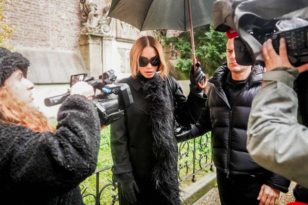 Milan, Funeral of Ornella Vanoni in the church of San Marco in the Brera district. In the photo: Elodie  Copyright: xEmanuelexRobertoxDexCarlix xipa-agency.netx xPoolxEmanuelexDexCarlixexFrancesx IPA_Agency_IPA68333597
