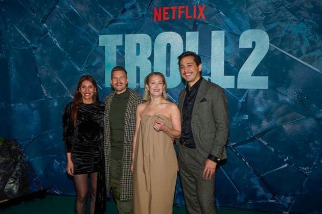 Premiere Trolls 2 Oslo 20251124 Actors Sara Kohrami, Mads Sjoegaard Pettersen, Ine Marie Wilmann and Kim Falck Joergensen arrive on the red carpet during the premiere of the blockbuster film Troll 2 at the Colosseum cinema on Monday evening Photo Thomas Fure NTB Oslo Norway YOSkIy6kti8 EDITORIAL USE ONLY Ref YOSkIy6kti8 jpg  Copyright: xThomasxFurex xNTBx