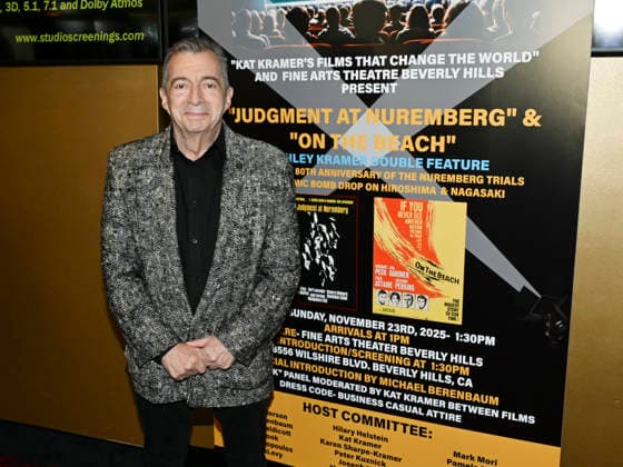 November 23, 2025, Beverly Hills, California, USA: French-born Australian artist and film director PHILIPPE MORA attends the director Stanley Kramer Double Feature: Judgment At Nuremberg and On The Beach presented By Kat Kramer s Films That Change The World. Beverly Hills USA - ZUMAb173 20251123_aap_b173_009 Copyright: xBillyxBennightx