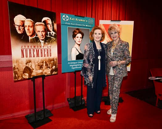 November 23, 2025, Beverly Hills, California, USA: Actress, producer and activist KAT KRAMER and American actress, producer and activist KAREN SHARPE KRAMER attend the director Stanley Kramer Double Feature: Judgment At Nuremberg and On The Beach presented By Kat Kramer s Films That Change The World. Beverly Hills USA - ZUMAb173 20251123_aap_b173_021 Copyright: xBillyxBennightx