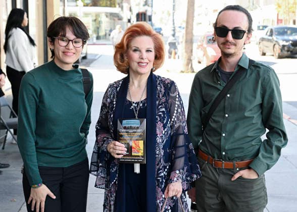 November 23, 2025, Beverly Hills, California, USA: ABBEY NUNEZ, Actress, producer and activist KAT KRAMER and JAKE LEYLIAN attend the director Stanley Kramer Double Feature: Judgment At Nuremberg and On The Beach presented By Kat Kramer s Films That Change The World. Beverly Hills USA - ZUMAb173 20251123_aap_b173_086 Copyright: xBillyxBennightx