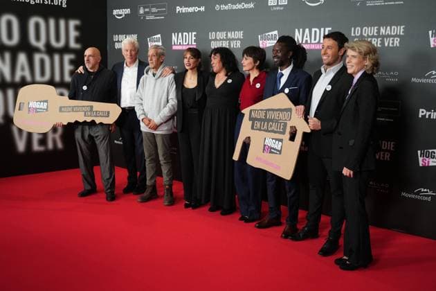 Richard Gere and Alejandra Silva at photocall for premiere documentary short film Lo que Nadie quiere ver in Madrid on Monday, 24 November 2025. Cordon Press 