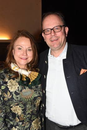 Ulrike Grimm City Councillor Manuel Pretzl City Council Munich 23 11 2025 Wirtshaus am Schlachthof Narrhalla Sigi Sommer Taler Kunst Kabarettpreis Award Ceremony 2025 Photo Bernd Lindenthaler Munich