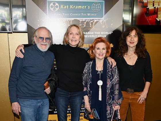 November 23, 2025, Beverly Hills, California, USA: American producer STEVE JAFFE, American actress SUSAN BLAKELY, Actress, producer and activist KAT KRAMER and weiter, producer and director VARDA BAR-KAR attend the director Stanley Kramer Double Feature: Judgment At Nuremberg and On The Beach presented By Kat Kramer s Films That Change The World. Beverly Hills USA - ZUMAb173 20251123_aap_b173_133 Copyright: xBillyxBennightx