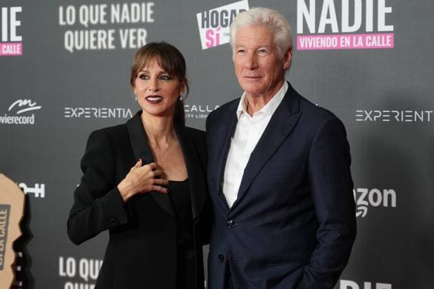 Richard Gere and Alejandra Silva at photocall for premiere documentary short film Lo que Nadie quiere ver in Madrid on Monday, 24 November 2025. Cordon Press 