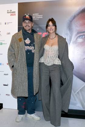 43rd Turin Film Festival 2025, Day 3 - Red carpet for the film Find Your Friends. Pictured: Izabel Pakzad, James Franco  Copyright: xMaurizioxD Avanzox xipa-agency.netx xDxAvanzo xMangiarottix IPA_Agency_IPA68346788