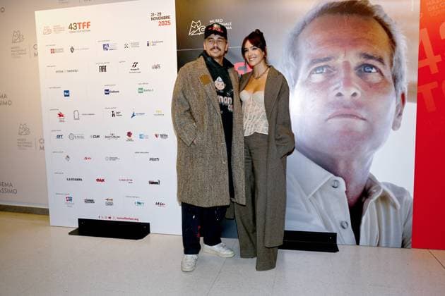 43rd Turin Film Festival 2025, Day 3 - Red carpet for the film Find Your Friends. Pictured: Izabel Pakzad, James Franco  Copyright: xMaurizioxD Avanzox xipa-agency.netx xDxAvanzo xMangiarottix IPA_Agency_IPA68346791