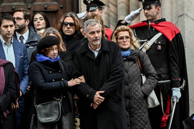 Funerali di Ornella Vanoni Cristiano Ardenzi, figlio della Vanoni pictured during Ornella Vanoni s funeral in Milan Nov 24th 2025, Credit:Nicola Marfisi AGF Avalon Italia, MI, Milano  Copyright: xNicolaxMarfisi AGFx xAvalonx 1054405010
