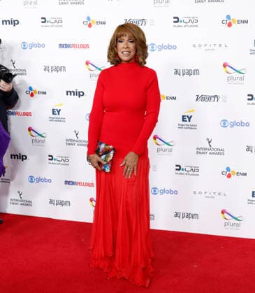 Gayle King arrives on the red carpet at the 53rd International Emmy Awards at New York Hilton Midtown in New York City on Monday, November 24, 2025.  NYP20251124232 JohnxAngelillo