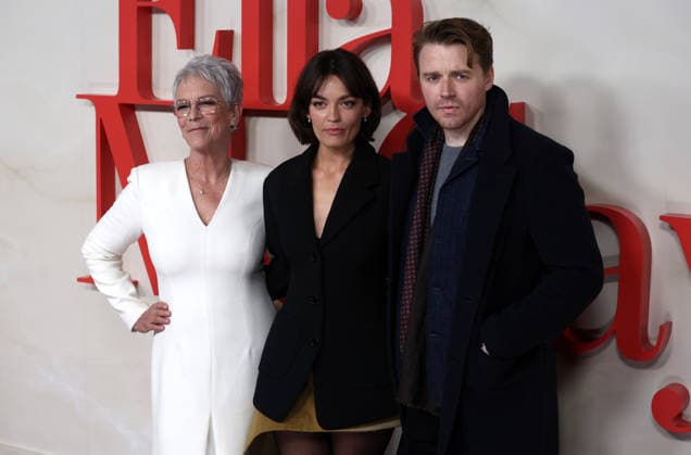 November 24, 2025, London, United Kingdom: Jamie Lee Curtis, Emma Mackey and Jack Lowden attend the Ella McCay UK Special Screening at Picture house Central. London United Kingdom - ZUMAs197 20251124_aaa_s197_189 Copyright: xFredxDuvalx