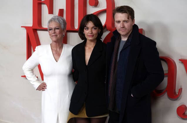 November 24, 2025, London, United Kingdom: Jamie Lee Curtis, Emma Mackey and Jack Lowden attend the Ella McCay UK Special Screening at Picture house Central. London United Kingdom - ZUMAs197 20251124_aaa_s197_193 Copyright: xFredxDuvalx