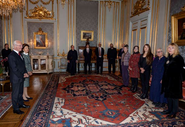Sweden s King Carl Gustaf and Queen Silvia award the Prince Eugen Medal, for outstanding artistic achievement, to artist Ann Böttcher Sweden , artist Klara Kristalova Sweden , architect Petra Gipp Sweden , ceramist Bodil Manz Denmark and artist Inger Blix Kvammen Norway at Stockholm Palace, Stockholm, Sweden, November 24, 2025 SWEDEN x10050x  Copyright: xPontusxLundahl TTx PRINCE EUGENE MEDAL SWEDEN 1os-uEFcvVI