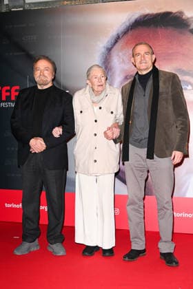 43 Turin Film Festival 2025, Day 4 - Photocall Vanessa Redgrave Star of the Mole In the photo: Vanessa Redgrave, Franco Nero, Carlo Gabriel Nero  Copyright: xManuelexMangiarottix xipa-agency.netx xDxAvanzo Mangiarottix IPA_Agency_IPA68362009