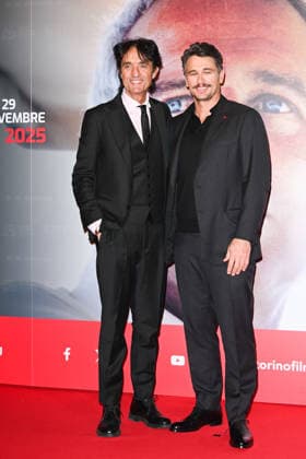 43rd Turin Film Festival 2025, Day 4 - Photocall 127 Hours Pictured: James Franco, Giulio Base  Copyright: xManuelexMangiarottix xipa-agency.netx xDxAvanzo Mangiarottix IPA_Agency_IPA68362895