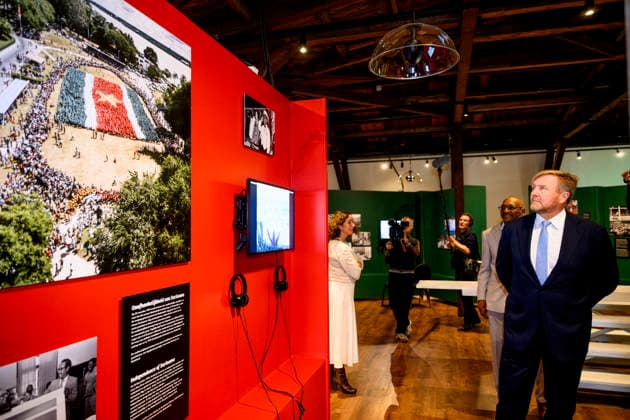 25-11-2025 Amsterdam King Willem-Alexander attend the opening of the Suriname Museum in Amsterdam, marking the fiftieth anniversary of the Republic of Suriname. Â  Copyright: xPPEx