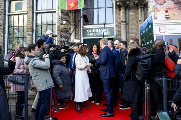 Amsterdam, The Netherlands, 2025-11-25 14:58:49 AMSTERDAM, 25-11-2025, Suriname Museum. King Willem-Alexander opens the Suriname Museum in Amsterdam on the 50th anniversary of the Republic of Suriname. The Suriname Museum is an initiative of the Our Suriname Association, which aims to bring together knowledge about Suriname s history, society, and culture in a central location. PHOTO: NLBeeld Patrick van Emst Credit: NL Beeld Patrick van Emst  Copyright: xx x