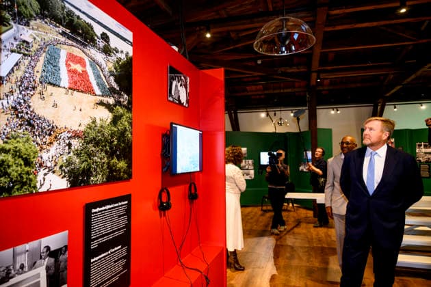 25-11-2025 Amsterdam King Willem-Alexander attend the opening of the Suriname Museum in Amsterdam, marking the fiftieth anniversary of the Republic of Suriname. Â  Copyright: xPPEx