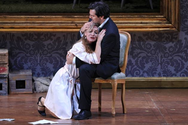 25 11 2025, Fedora, Vida Miknevi i t as Princess Fedora Romazov, Jonathan Tetelman as Count Loris Ipanov, Deutsche Oper Berlin, Berlin, premiere on 27 11 2025, directed by Christof Loy, Berlin Germany, Germany
