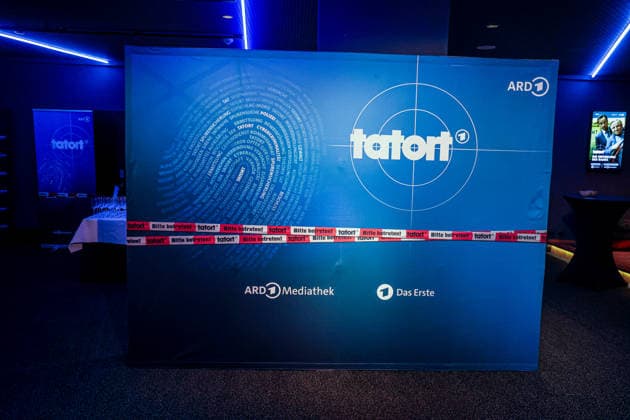 Premiere Münster Tatort Press event for the premiere of the new Münster Tatort Die Erfindung des Rades The broadcast is on December 7 on ARD and the ARD Mediathek Logo of the crime series Tatort Münster, North Rhine-Westphalia, DEU, Germany, 25 11 2025