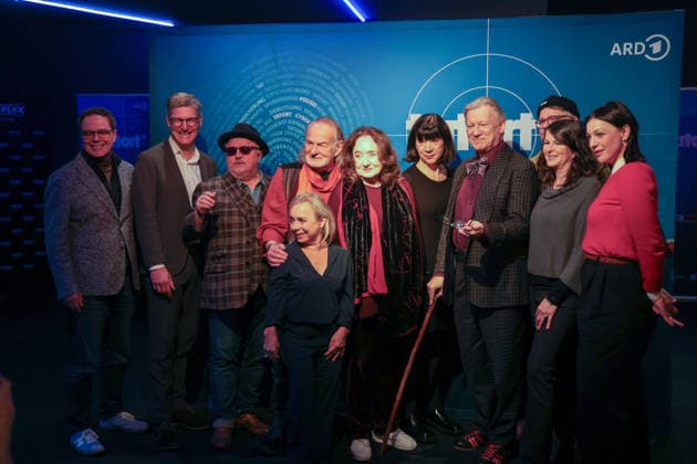 Premiere Münster Tatort Press event for the premiere of the new Münster Tatort Die Erfindung des Rades The broadcast is on December 7 on Ersten and the ARD Mediathek with Axel Prahl, as Frank Thiel and Mechthild Großmann, as Wilhelmine Klemm, Claus D Clausnitzer, as Herbert Vaddern Thiel, Björn Meye