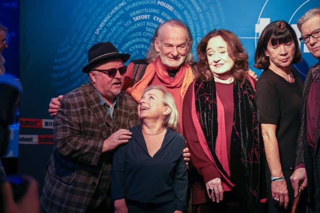 Premiere Münster Tatort Press event for the premiere of the new Münster Tatort Die Erfindung des Rades The broadcast is on December 7 on ARD and the ARD Mediathek Axel Prahl, as Frank Thiel and Mechthild Großmann, as Wilhelmine Klemm, Claus D Clausnitzer, as Herbert Vaddern Thiel, ChrisTine Urspruch, as Silke Haller Münster, North Rhine-West