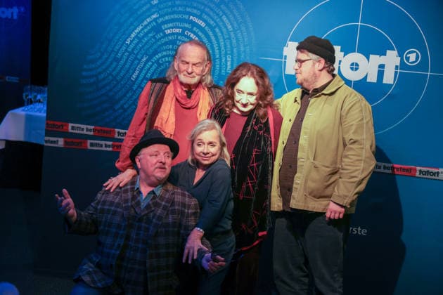 Premiere Münster Tatort Press event for the premiere of the new Münster Tatort Die Erfindung des Rades The broadcast is on December 7 on ARD and the ARD Mediathek Axel Prahl, as Frank Thiel and Mechthild Großmann, as Wilhelmine Klemm, Claus D Clausnitzer, as Herbert Vaddern Thiel, Björn Meyer, as Mirko Schra