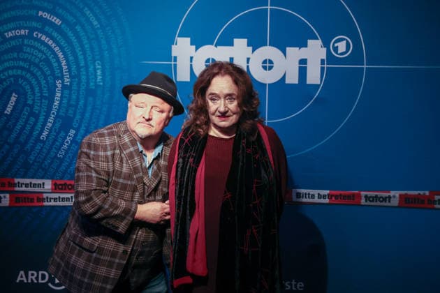 Premiere Münster Tatort Press event for the premiere of the new Münster Tatort Die Erfindung des Rades The broadcast is on December 7 on ARD and the ARD Mediathek Axel Prahl, as Frank Thiel and Mechthild Großmann, as Wilhelmine Klemm Thiel Münster, North Rhine-Westphalia, DEU, Germany, 25 11 2025