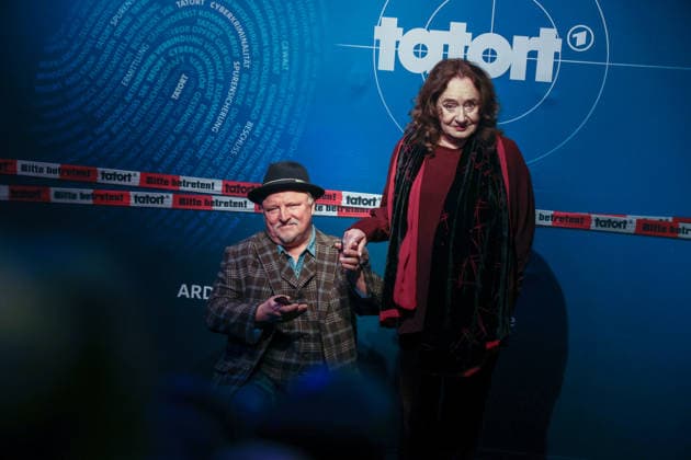 Premiere Münster Tatort Press event for the premiere of the new Münster Tatort Die Erfindung des Rades The broadcast is on December 7 on ARD and the ARD Mediathek Axel Prahl, as Frank Thiel and Mechthild Großmann, as Wilhelmine Klemm Thiel Münster, North Rhine-Westphalia, DEU, Germany, 25 11 2025