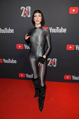 Domiziana on the red carpet at the YOUTUBE MUSIC AWARD DINNER at Grill Royal in Berlin on 25 11 2025