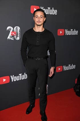 Milano Milane Baybah on the red carpet at the YOUTUBE MUSIC AWARD DINNER at Grill Royal in Berlin on 25 11 2025