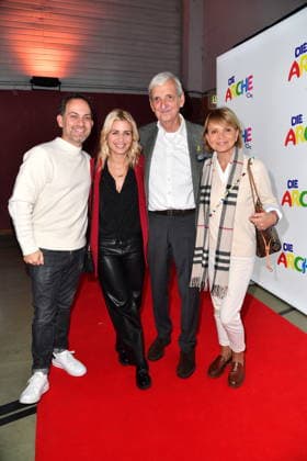 Anniversary celebration 30 years of Die ARCHE Susan Sideropoulos with husband Jakob Shtizberg and Uschi Glas with husband Dieter Hermann at the anniversary celebration 30 years of Die ARCHE in Berlin 25 11 2025 Copyright: xEventpressxBerndtx