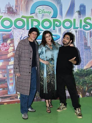 Rome, The Space Moderno cinema, premiere of the animated film Zootropolis 2. Pictured: Matteo Martari, Michela Giraud, Max Angioni  Copyright: xMarcoxProvvisionatox xipa-agency.netx xLandi Provvisionatox IPA_Agency_IPA68386265