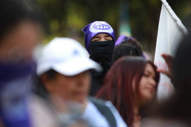 International Day for the Elimination of Violence against Women in Mexico MEXICO CITY, MEXICO - NOVEMBER 25: Women shout slogans during a protest to mark International Day for the Elimination of Violence against Women, in Mexico City, Mexico on November 25, 2025. Daniel Cardenas Anadolu Mexico City Mexico. Editorial use only. Please get in touch for any other usage.  Copyright: x2025xAnadoluxDanielxCardenasx