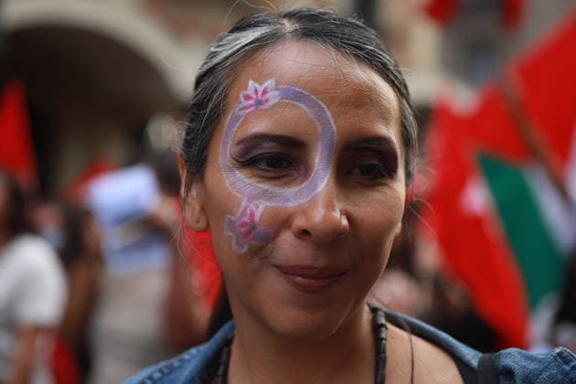 International Day for the Elimination of Violence against Women in Mexico MEXICO CITY, MEXICO - NOVEMBER 25: A woman takes part in a protest to mark International Day for the Elimination of Violence against Women, in Mexico City, Mexico on November 25, 2025. Daniel Cardenas Anadolu Mexico City Mexico. Editorial use only. Please get in touch for any other usage.  Copyright: x2025xAnadoluxDanielxCardenasx
