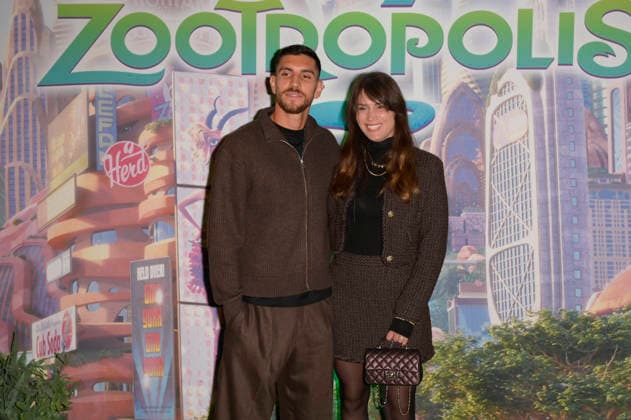 November 25, 2025, Rome, Italy: Lorenzo Pellegrini (l) and Veronica Martinelli (r) attend the Disney movie premiere Zootropolis 2 green carpet at The Space Cinema Moderno. Rome Italy - ZUMAs197 20251125_aaa_s197_233 Copyright: xMarioxCartellix
