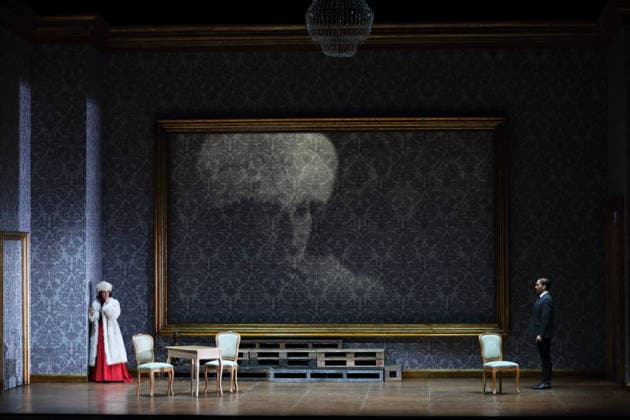 Vida Mikneviciute as Princess Fedora Romazov during the photo rehearsal for Fedora at the Deutsche Oper in Berlin, November 25, 2025 Melodramma in three acts by Umberto Giordano Musical direction John Fiore Staging Christof Loy Stage and costumes Herbert Murauer Premiere is on November 27, 2025 Deutsche Oper Berlin Fedora