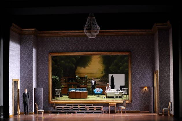Arianna Manganello as Dimitri and Vida Mikneviciute as Princess Fedora Romazov , f l , during the photo rehearsal for Fedora at the Deutsche Oper in Berlin, November 25, 2025 Melodramma in three acts by Umberto Giordano Musical direction John Fiore Staging Christof Loy Stage and costumes Herbert Murauer Premiere is on November 27, 2025 Deutsche Oper Ber