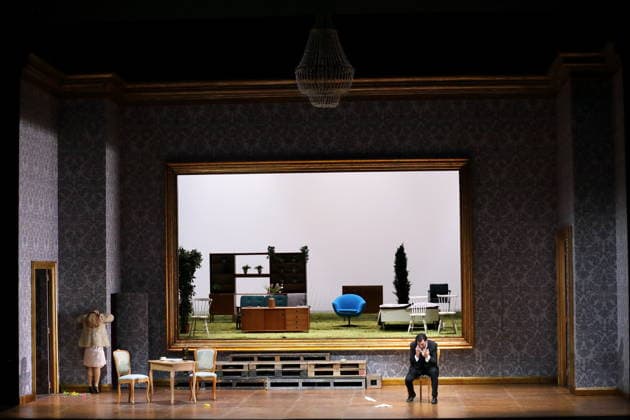 Vida Mikneviciute as Princess Fedora Romazov and Jonathan Tetelman as Count Loris Ipanov during the photo rehearsal for Fedora at the Deutsche Oper in Berlin, November 25, 2025 Melodramma in three acts by Umberto Giordano Musical direction John Fiore Staging Christof Loy Stage and costumes Herbert Murauer Premiere is on November 27, 2025 Deutsche Oper