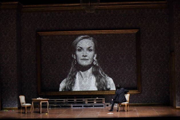 Vida Mikneviciute as Princess Fedora Romazov and Jonathan Tetelman as Count Loris Ipanov during the photo rehearsal for Fedora at the Deutsche Oper in Berlin, November 25, 2025 Melodramma in three acts by Umberto Giordano Musical direction John Fiore Staging Christof Loy Stage and costumes Herbert Murauer Premiere is on November 27, 2025 Deutsche Oper