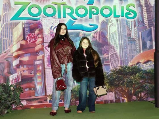 Rome, The Space Moderno cinema, premiere of the animated film Zootopia 2. Pictured: Aurora Celli and her sister Mariasole  Copyright: xMarcoxProvvisionatox xipa-agency.netx xipa-agency.netx xLandi Provvisionatox IPA_Agency_IPA68393214