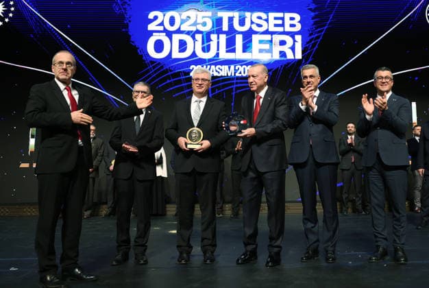 Turkish President Recep Tayyip Erdogan ANKARA, TURKIYE - NOVEMBER 26: (----EDITORIAL USE ONLY - MANDATORY CREDIT - TURKISH PRESIDENCY MURAT KULA HANDOUT - NO MARKETING NO ADVERTISING CAMPAIGNS - DISTRIBUTED AS A SERVICE TO CLIENTS----) Turkish President Recep Tayyip Erdogan attends the 11th Turkish Medical World Congress and TUSEB Aziz Sancar Science, Service and Incentive Awards Ceremony at Bestepe Nation s Convention and Culture Center in Ankara, Turkiye on November 26, 2025. Turkish Minister of Health, Kemal Memisoglu and Turkish scientist and Nobel Prize Laureate in Chemistry Prof. Dr. Aziz Sancar also attended the ceremony. TUR Presidency Murat Kula Handout Anadolu Ankara Turkey. Editorial use only. Please get in touch for  Copyright: x2025xAnadoluxTURxPresidencyx xMuratxKulax xHandoutx