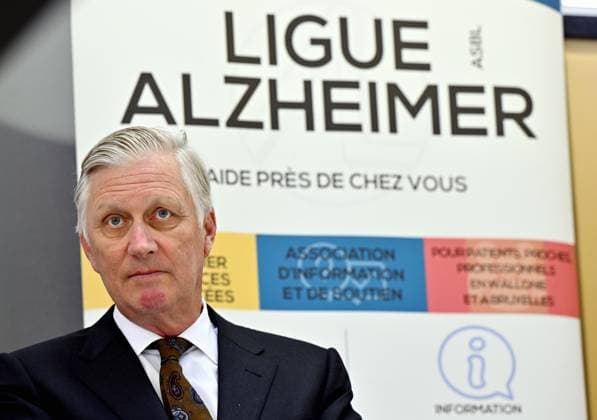King Philippe - Filip of Belgium pictured during a royal visit to the Alzheimer cafe in Juprelle, Wednesday 26 November 2025. The Alzheimer Cafe is a meeting place where people with Alzheimer s disease, their loved ones, carers, healthcare providers and other interested parties can meet in a warm and informal atmosphere.  ERICxLALMAND 144437380