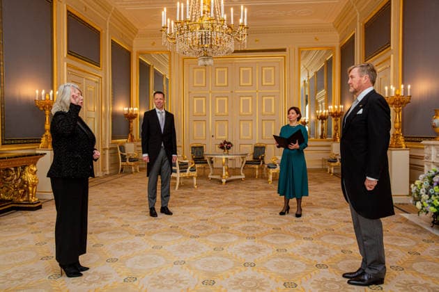 26-11-2025 Palace King Willem-Alexander during a meeting with mevrouw drs. A.H. Mulder commissaris van de Koning in de provincie Drenthe at palace Noordeinde in The Hague. Â  Copyright: xPPEx