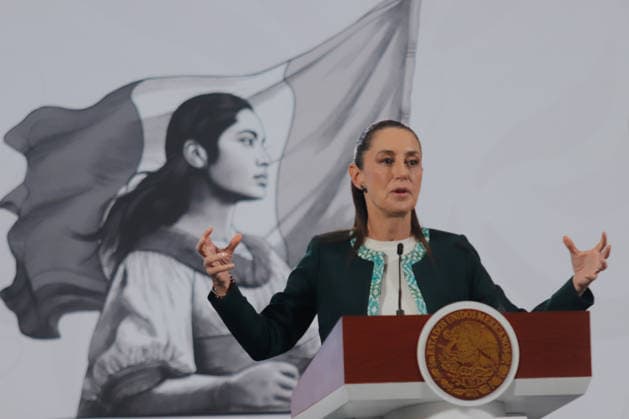 Mexico™s President Claudia Sheinbaum Holds Briefing Mexico™s President Claudia Sheinbaum Pardo speaks during a news conference about the new Mexican supercomputer, Coatlicue , the first in Latin America, will have a large data processing capacity. on November 26, 2025 in Mexico City, Mexico. (Photo by Carlos Santiago Eyepix Group) Copyright: xCarlosxSantiagox xEyepixxGroupx CS_26112025_173582
