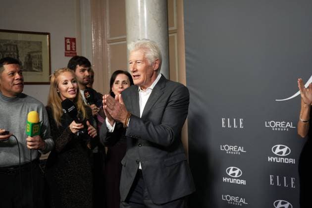 Richard Gere and Alejandra Silva at photocall for Elle x Future and Elle Eco awards in Madrid on Wednesday, 26 November 2025 Cordon Press 